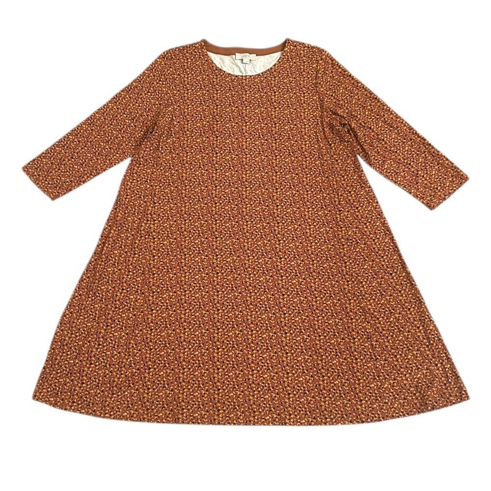 LOFT Orange Dolman Sleeve Dress Size Large